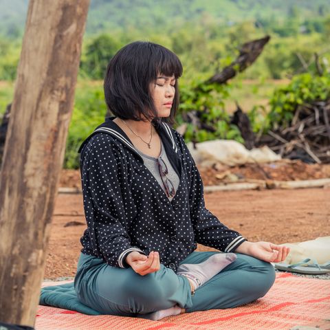 Portrait of a meditation and mindfulness guide